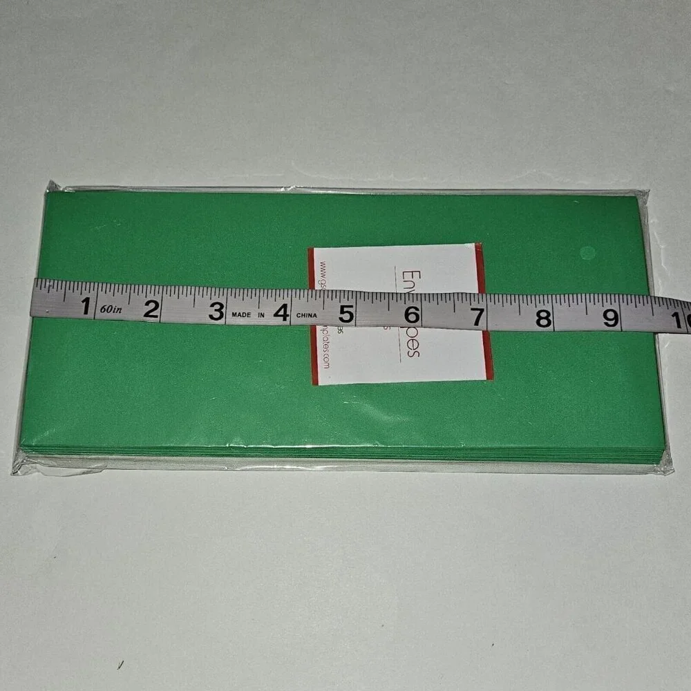 NEW 2 Packs Solid Green Envelopes Christmas Holiday Card Letter G Squared 20/pk